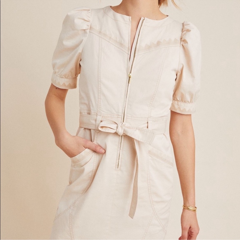 ANTHROPOLOGIE LORETTE SEAMED MINI DRESS - SIZE: 8